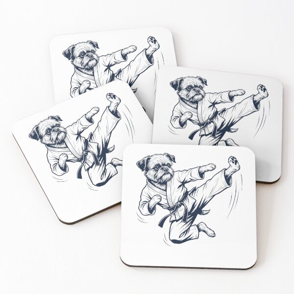 Item preview, Vintage Brussels Griffon Doing Karate Martial Art Dog Lover designed and sold by TerryConnells.