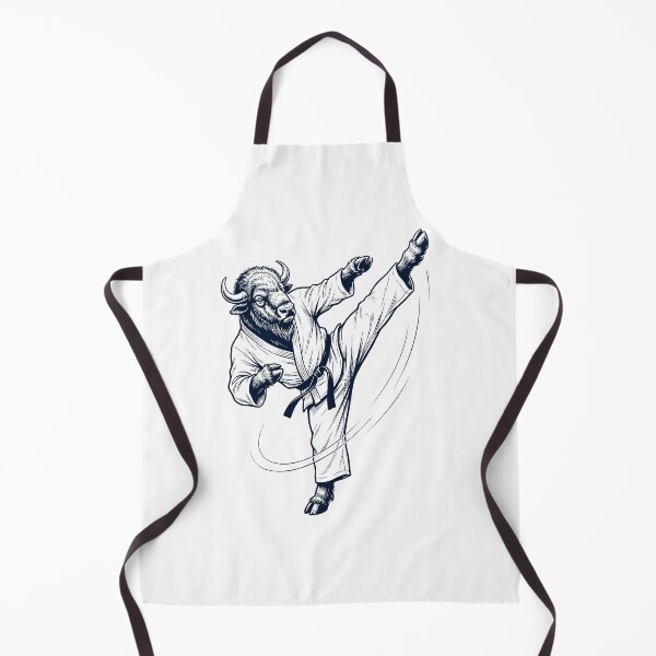 Item preview, Vintage Buffalo Doing Karate Martial Art Animal Lover designed and sold by TerryConnells.