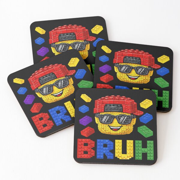 Item preview, Bruh Funny Building Block Face With Sunglasses Colorful Toy Bricks Boy designed and sold by DuneHaicna.