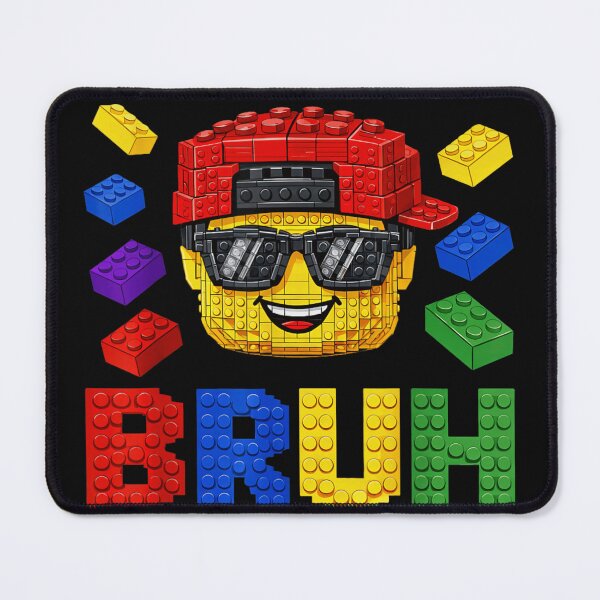 Item preview, Bruh Funny Building Block Face With Sunglasses Colorful Toy Bricks Boy designed and sold by DuneHaicna.