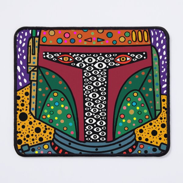 Item preview, Boba Fett — Star Wars Dotwork Pop Art | Pointillist Cosmic Portrait designed and sold by  Ojo de Lilith.