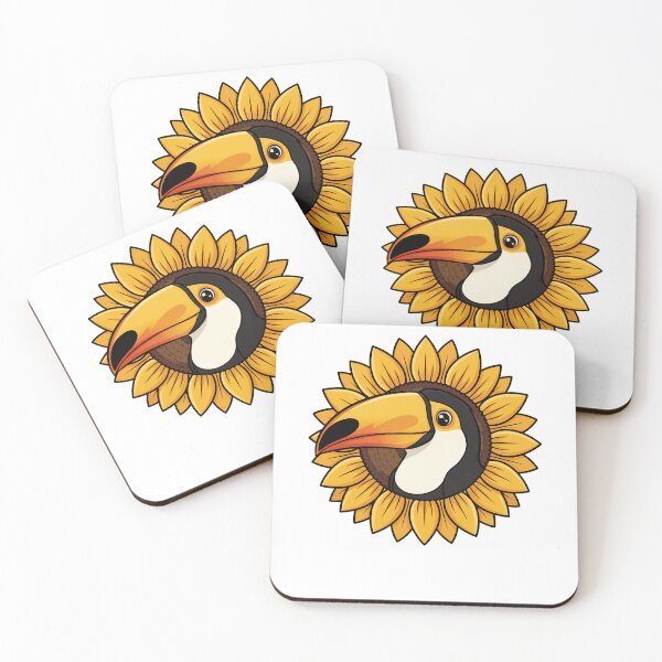Item preview, Tropical Toucan Bird in Yellow Sunflower designed and sold by k3rstman1.