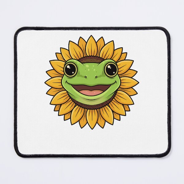 Item preview, Cute Happy Green Tree Frog Sunflower Cartoon designed and sold by k3rstman1.