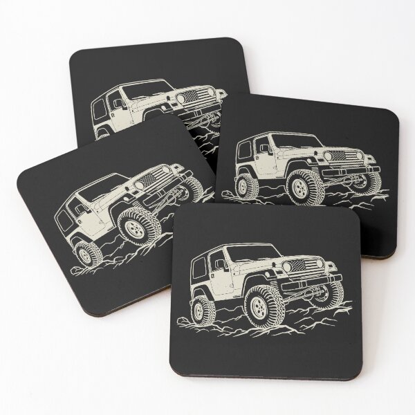 Item preview, Wrangler TJ Patriotic Crawler Off-Road 4x4 American Flag Design designed and sold by Off-Road-Zone.