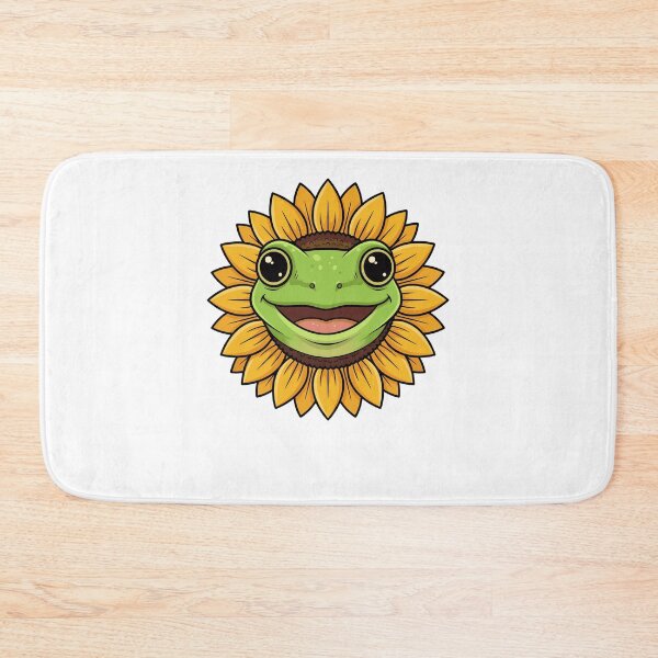 Item preview, Cute Happy Green Tree Frog Sunflower Cartoon designed and sold by k3rstman1.