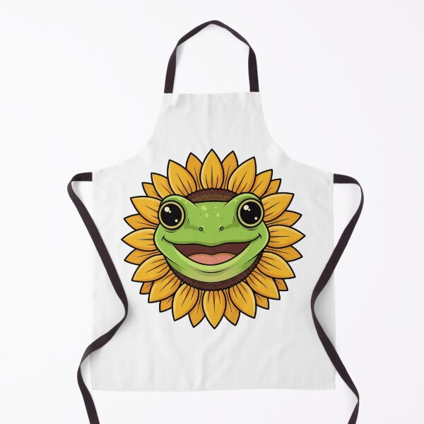 Item preview, Cute Happy Green Tree Frog Sunflower Cartoon designed and sold by k3rstman1.