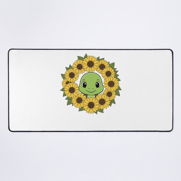 Item preview, Cute Cartoon Turtle Sunflower Floral Wreath designed and sold by k3rstman1.