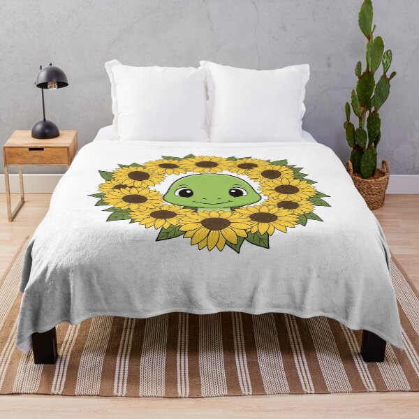 Item preview, Cute Cartoon Turtle Sunflower Floral Wreath designed and sold by k3rstman1.