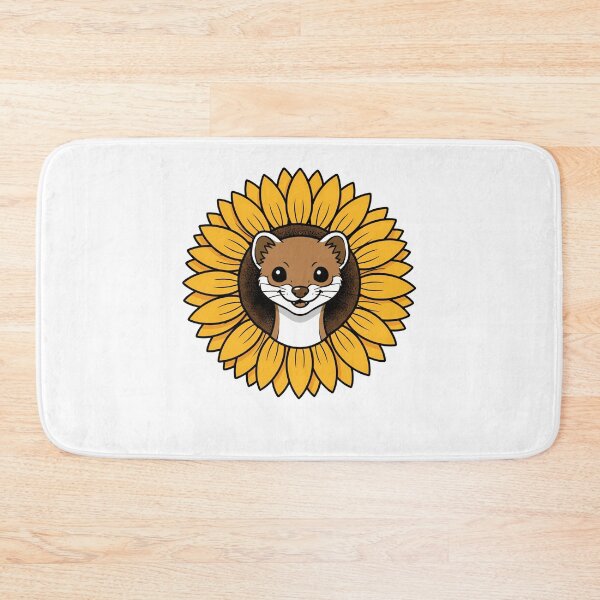 Item preview, Cute Weasel Sunflower Cartoon Floral Animal designed and sold by k3rstman1.