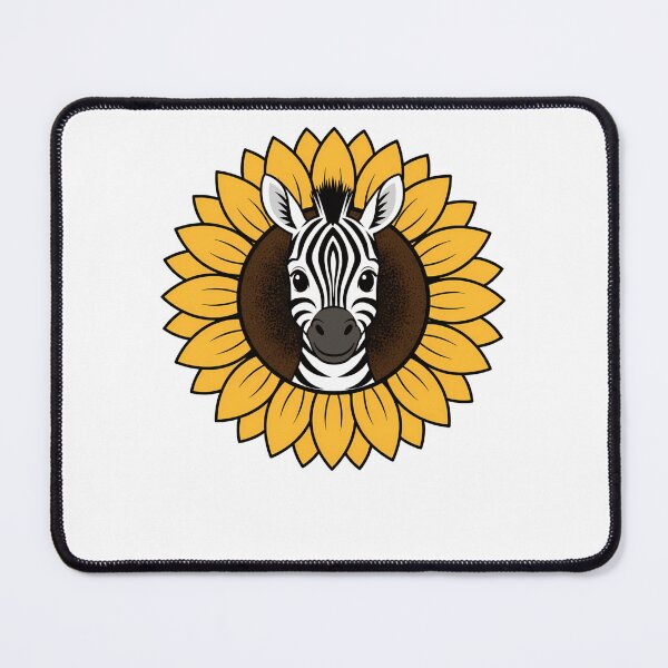 Item preview, Cute Zebra Foal Peeking from Yellow Sunflower designed and sold by k3rstman1.