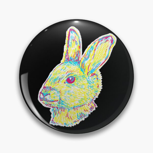 Item preview, CMY Scribble Rabbit designed and sold by TheFolkhaus.