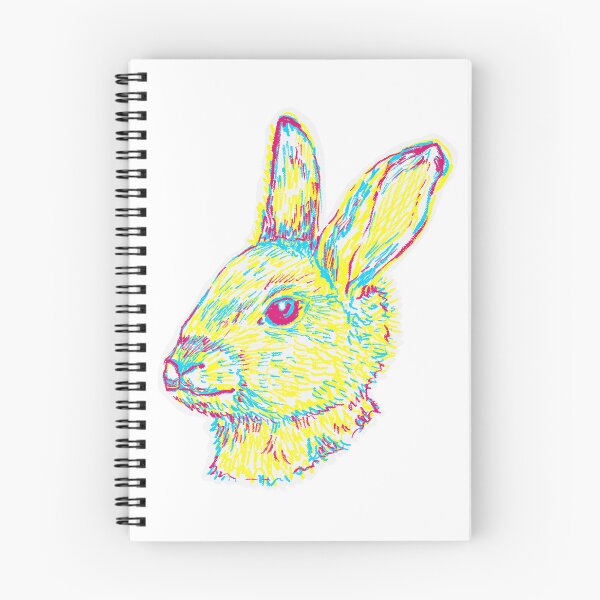 Item preview, CMY Scribble Rabbit designed and sold by TheFolkhaus.