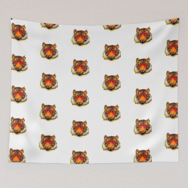 Item preview, Maple the Tiger heart eyes emoji - animalz  designed and sold by Ashley’sAnimalz.