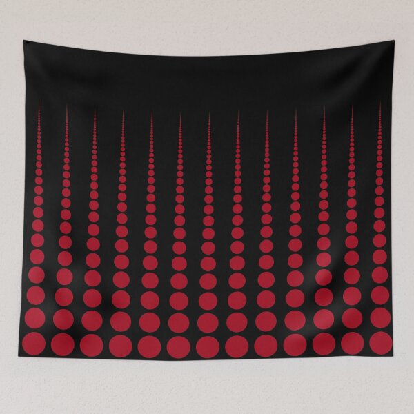 Item preview, Abstract Red Polka dots  on Black  designed and sold by POLKAIWERX.