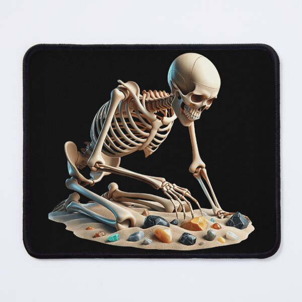 Item preview, Gothic Skeleton Digging For Crystal Gemstones Witchy Spiritual Macabre Sand Art designed and sold by DienesAngele.