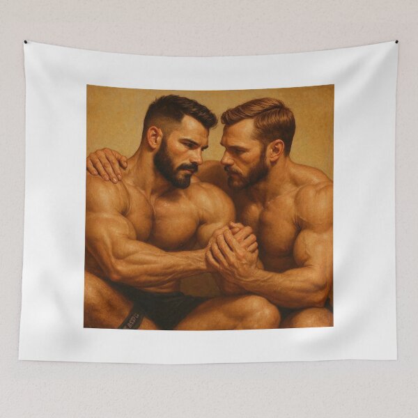 Item preview, Vintage 1950s You and Me Hyperrealism Wrestlers designed and sold by ItsAKinkThing.