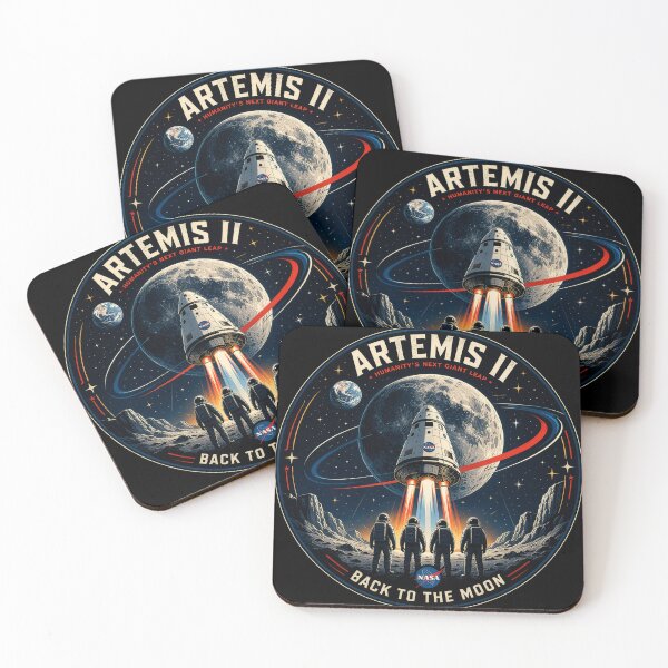 Item preview, Artemis II NASA Mission Patch Style – Back to the Moon Retro Space Badge Design designed and sold by Kate1art.