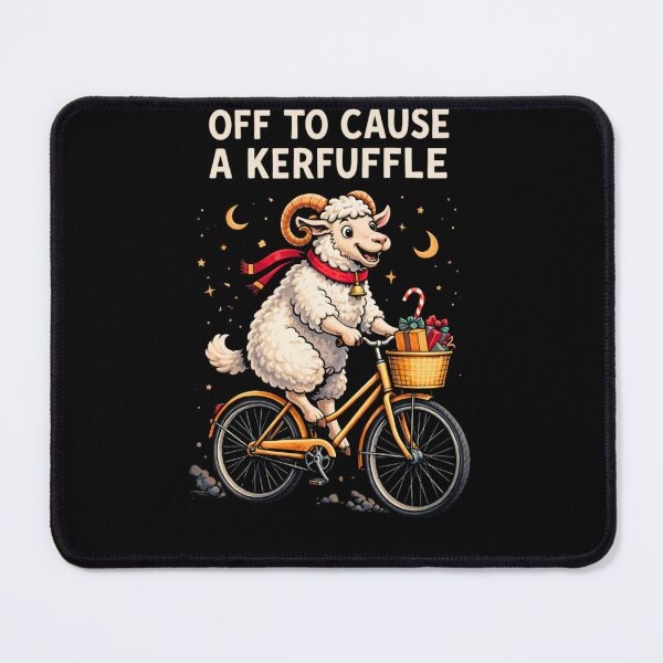 Item preview, Funny Eid Al adha for kids Sheep Riding Bike Off To Cause A Kerfuffle Cute Cartoon Lamb Bicycle Humor designed and sold by bilal sibgui.
