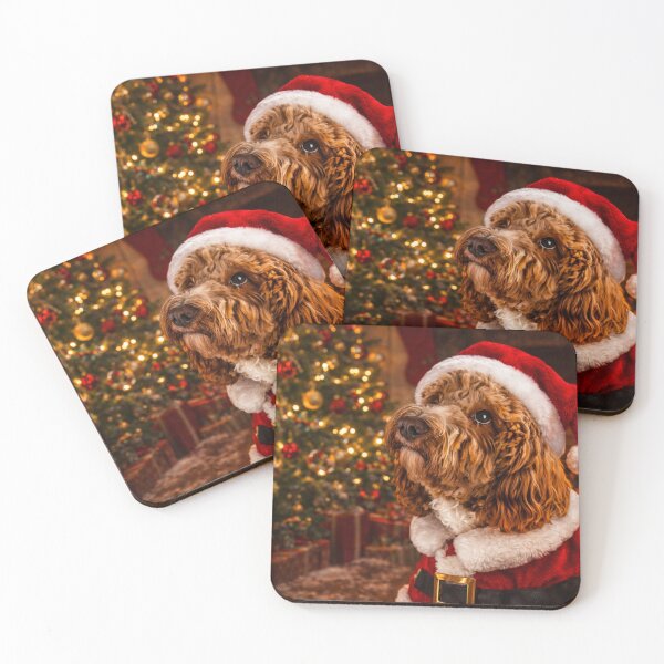 Item preview, Cockapoo Santa by the Christmas Tree designed and sold by Paul Thompson Photography.