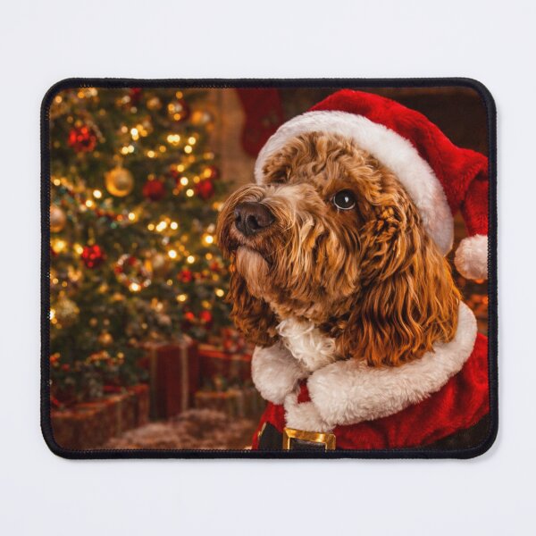 Item preview, Cockapoo Santa by the Christmas Tree designed and sold by Paul Thompson Photography.