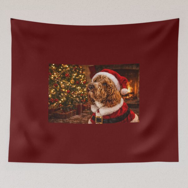 Item preview, Cockapoo Santa by the Christmas Tree designed and sold by Paul Thompson Photography.
