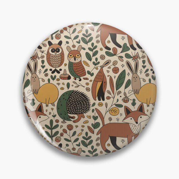 Item preview, Forest Animals Seamless Pattern – Fox, Owl, Hedgehog & Bunny designed and sold by Midnight Veil Designs.