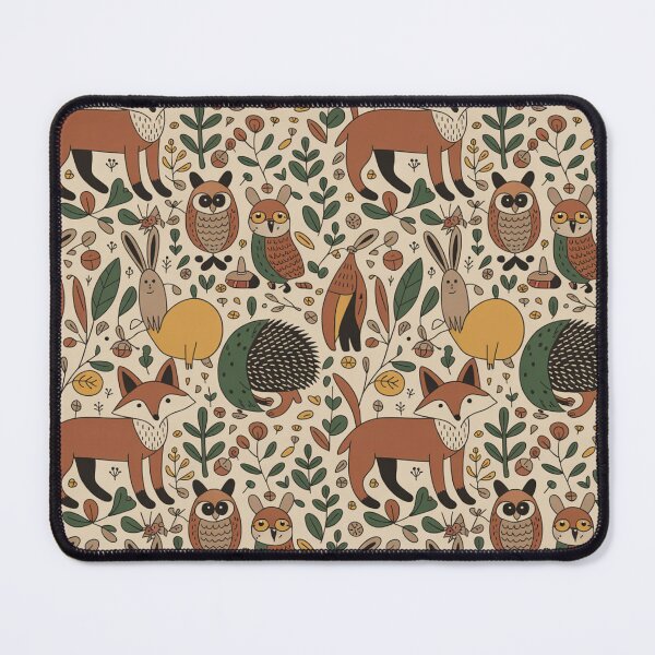 Item preview, Forest Animals Seamless Pattern – Fox, Owl, Hedgehog & Bunny designed and sold by Midnight Veil Designs.