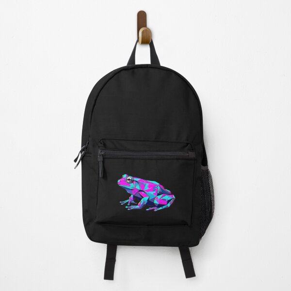 Item preview, Glitch Art Cyberpunk Frog – Geometric Sticker for Vaporwave Lovers designed and sold by bsbd-action.