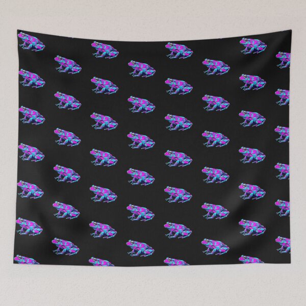 Item preview, Glitch Art Cyberpunk Frog – Geometric Sticker for Vaporwave Lovers designed and sold by bsbd-action.