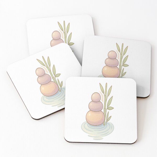 Item preview, Stones Bamboo Aesthetic Sticker designed and sold by Jelly.Hub..