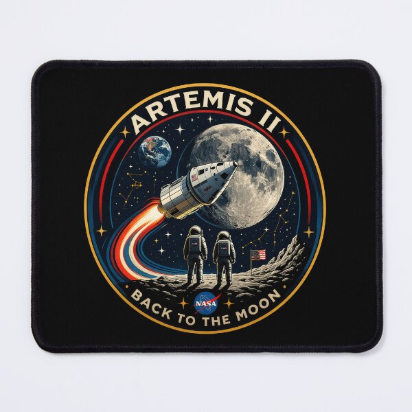 Item preview, Artemis II NASA Mission Patch Style – Back to the Moon Retro Space Badge Design designed and sold by Kate1art.