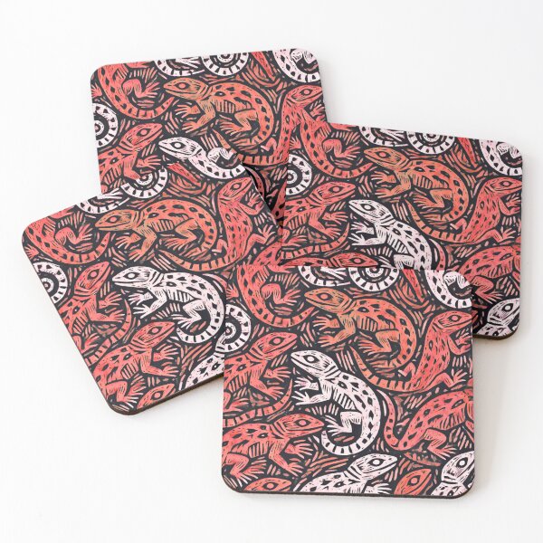 Item preview, Neon Tree Frog Pattern on Black – Tropical Frog  designed and sold by TEEJAMBOREE.