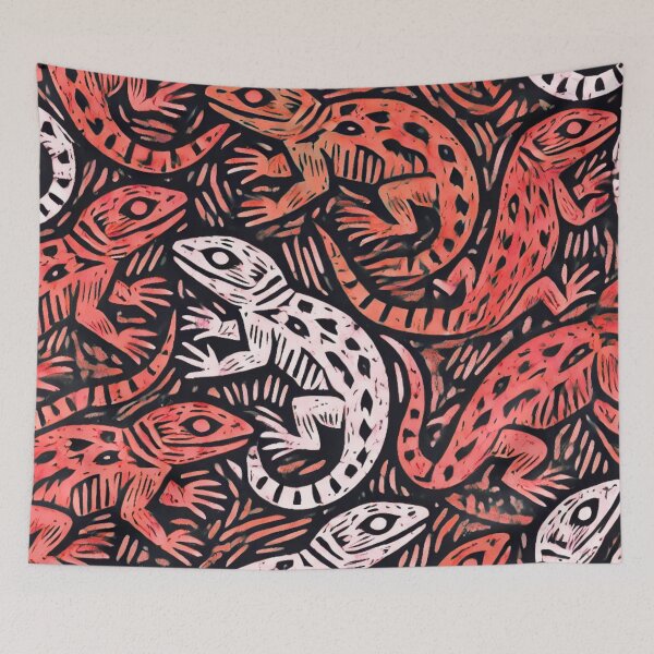 Item preview, Neon Tree Frog Pattern on Black – Tropical Frog  designed and sold by TEEJAMBOREE.