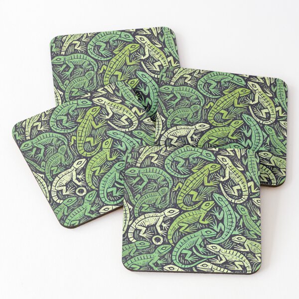 Item preview, Neon Tree Frog Pattern on Black – Tropical Frog  designed and sold by TEEJAMBOREE.