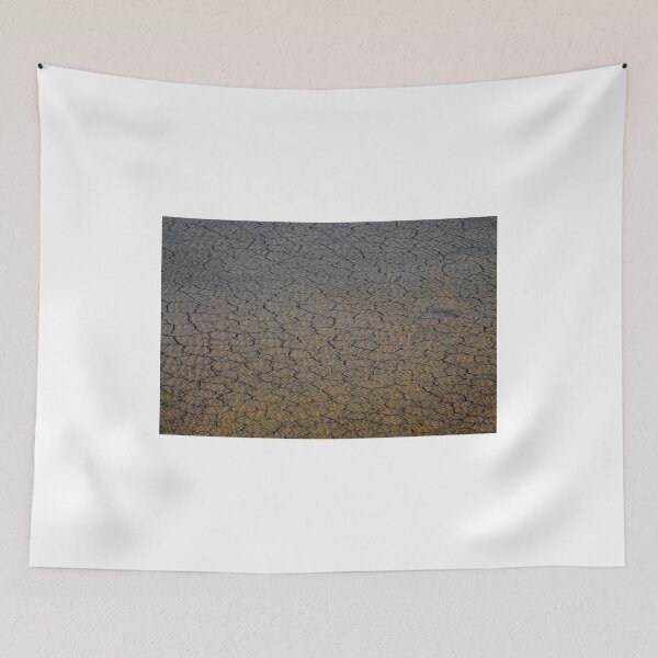 Item preview, Cracked Dry Earth Texture Abstract Desert Pattern Natural Background Wall Art designed and sold by onubi.