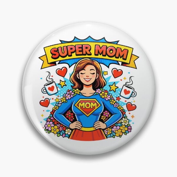 Item preview, Super Mom: The Floral Superheroine designed and sold by RoseVathRam.