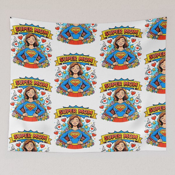 Item preview, Super Mom: The Floral Superheroine designed and sold by RoseVathRam.