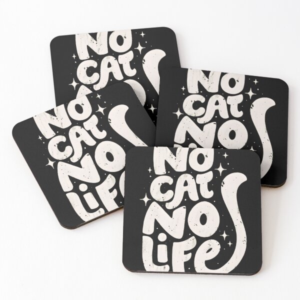 Item preview, No Cat No Life Retro Aesthetic Bubbly Typography designed and sold by haitrieuic96.