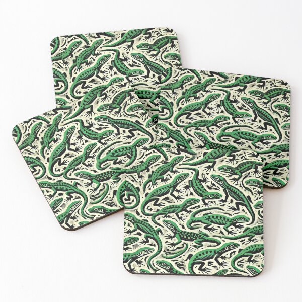Item preview, Neon Tree Frog Pattern on Black – Tropical Frog  designed and sold by TEEJAMBOREE.