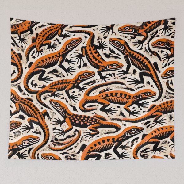 Item preview, Neon Tree Frog Pattern on Black – Tropical Frog  designed and sold by TEEJAMBOREE.