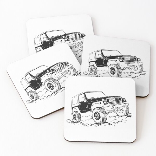 Item preview, Wrangler TJ Patriotic Crawler Off-Road 4x4 American Flag Design Black designed and sold by Off-Road-Zone.