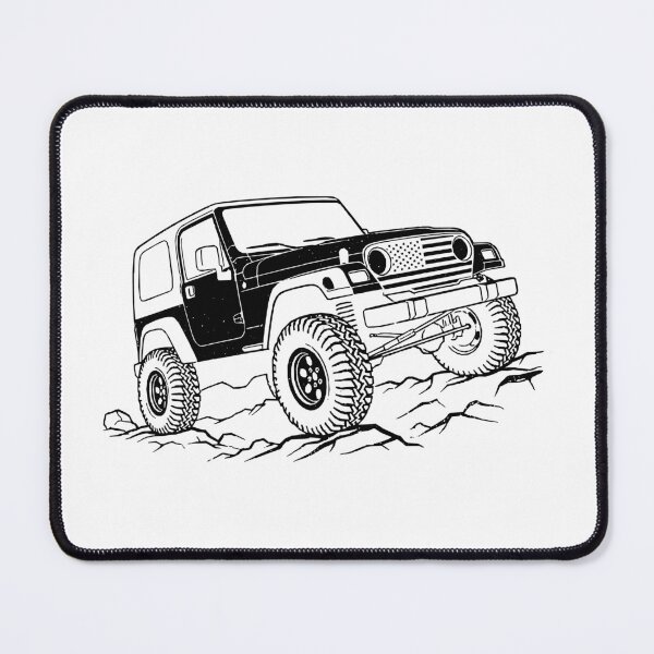 Item preview, Wrangler TJ Patriotic Crawler Off-Road 4x4 American Flag Design Black designed and sold by Off-Road-Zone.