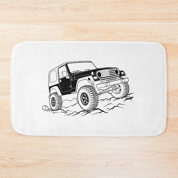 Item preview, Wrangler TJ Patriotic Crawler Off-Road 4x4 American Flag Design Black designed and sold by Off-Road-Zone.