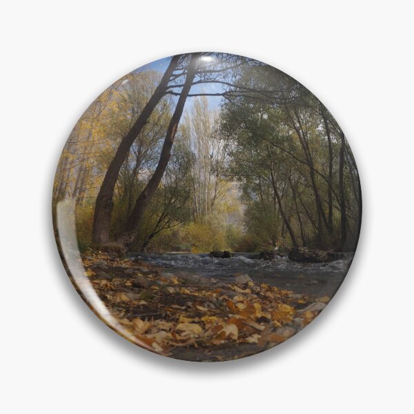 Item preview, Autumn Forest River Scene Golden Leaves Nature Landscape Wall Art designed and sold by onubi.