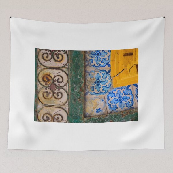 Item preview, Vintage Tile Texture with Ornamental Patterns Rustic Mediterranean Wall Art designed and sold by onubi.