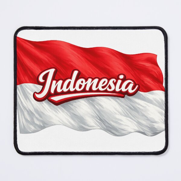 Item preview, Indonesia Flag Waving Design – Indonesian National Pride Graphic, Red and White Flag Artwork, Southeast Asia Heritage Gift designed and sold by GarnerSupplyCo.