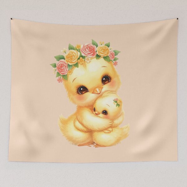 Item preview, Mother and Daughter Chick Illustration  designed and sold by Ofizkids.