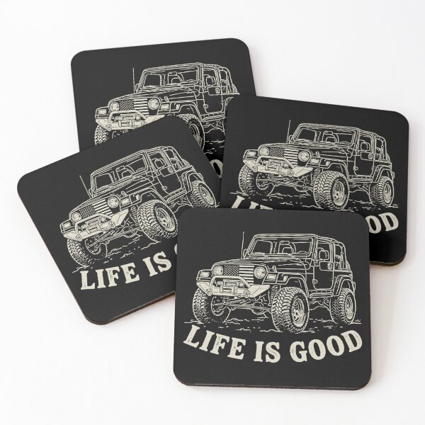 Item preview, Life is Good Wrangler TJ Off-Road 4x4 American Flag Adventure designed and sold by Off-Road-Zone.