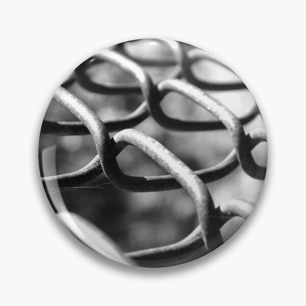 Item preview, Abstract Chain Fence Texture Black and White Urban Minimal Wall Art designed and sold by onubi.