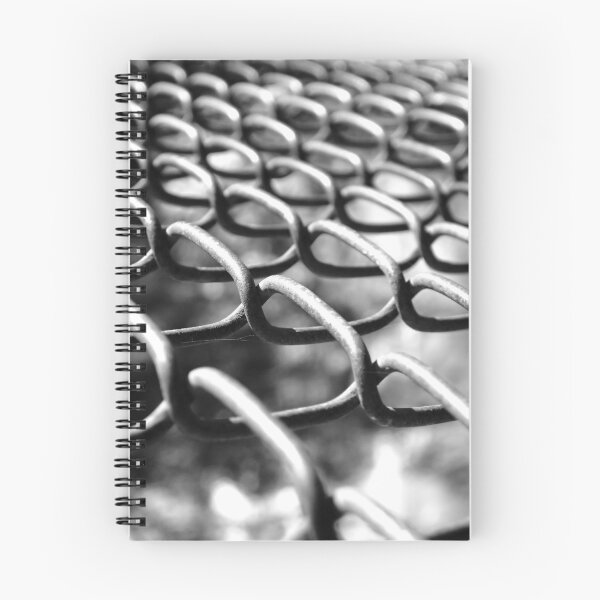 Item preview, Abstract Chain Fence Texture Black and White Urban Minimal Wall Art designed and sold by onubi.